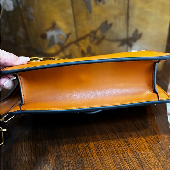 *SOLD** Yellow Suede Bag with Pink Crystal bug Embellishment - Picture 6 of 12